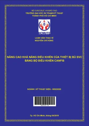 Luận văn thạc sĩ nâng cao khả năng điều khiển của thiết bị bù svc bằng bộ điều khiển canfis