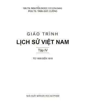 Giáo trình lịch sử việt nam tập iv từ 1858 đến 1918 phần 1