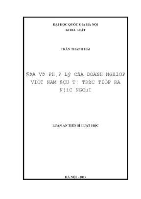 Luận văn thạc sĩ vnu ls địa vị pháp lý của doanh nghiệp việt nam đầu tư trực tiếp ra nước ngoài