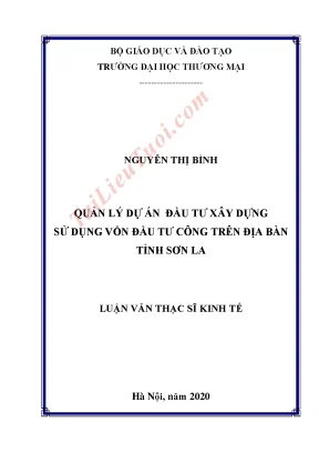 Quản lý dự án đầu tư