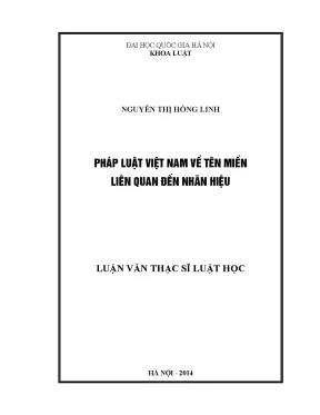Luận văn thạc sĩ vnu ls pháp luật việt nam về tên miền liên quan đến nhãn hiệu
