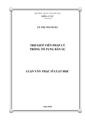 Luận văn thạc sĩ vnu ls trợ giúp viên pháp lý trong tố tụng dân sự