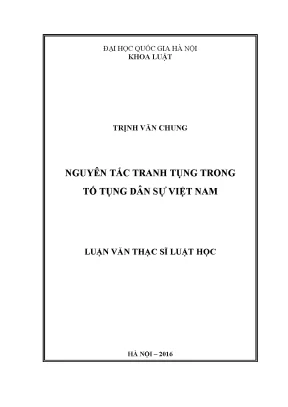 Luận văn thạc sĩ vnu ls nguyên tắc tranh tụng trong tố tụng dân sự việt nam 03