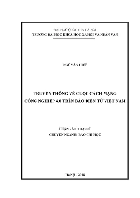 Luận văn thạc sĩ ussh truyền thông về cuộc cách mạng công nghiệp 4 0 trên báo điện tử việt nam