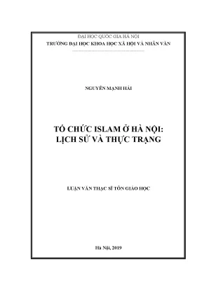 Luận văn thạc sĩ ussh tổ chức islam ở hà nội lịch sử và thực trạng