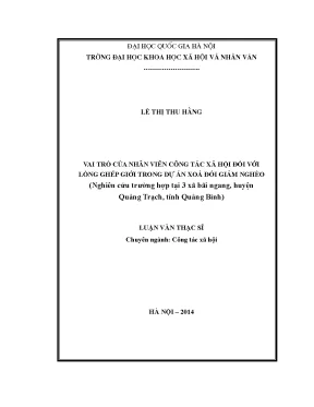 Luận văn thạc sĩ ussh vai trò của nhân viên công tác xã hội đối với lồng ghép giới trong dự án xóa đói giảm nghèo nghiên cứu trường hợp tại 3 xã bãi ngang của huyện quảng trạch tỉnh quảng bình