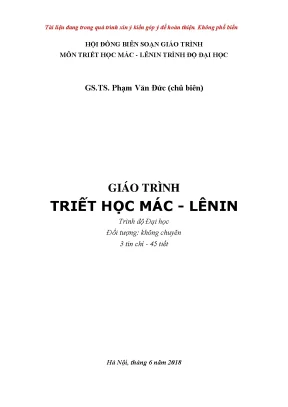 Giáo trình môn triết học m l