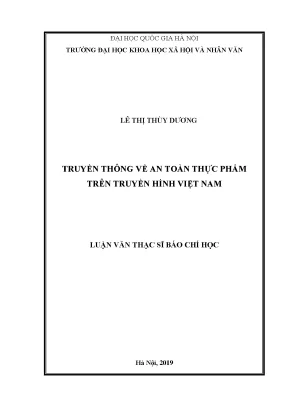 Luận văn thạc sĩ ussh truyền thông về an toàn thực phẩm trên truyền hình việt nam
