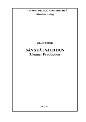 Giáo trình sản xuất sạch hơn năm 2012