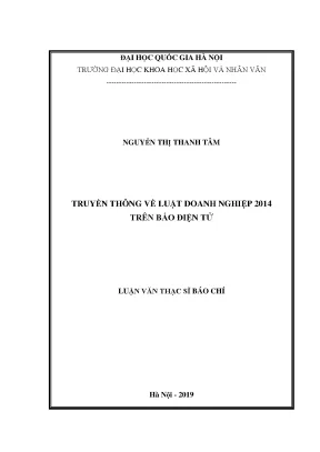 Luận văn thạc sĩ ussh truyền thông về luật doanh nghiệp 2014 trên báo điện tử