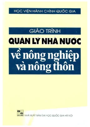 Giáo trình quản lý nhà nước về nông nghiệp và nông thôn phần 1 pgs ts phạm kim giao