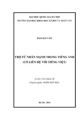 Luận văn thạc sĩ ussh trợ từ nhấn mạnh trong tiếng anh có liên hệ với tiếng việt
