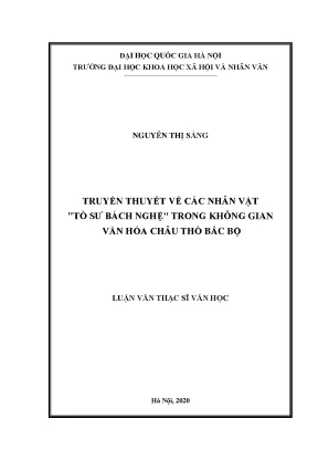 Luận văn thạc sĩ ussh truyền thuyết về các nhân vật tổ sư bách nghệ trong không gian văn hóa châu thổ bắc bộ