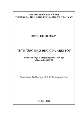 Luận văn thạc sĩ ussh tư tưởng đạo đức của arixtốt