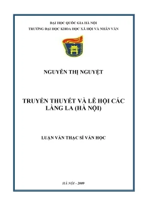 Luận văn thạc sĩ ussh truyền thuyết và lễ hội làng la hà nội