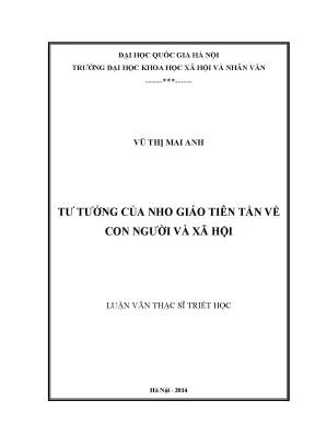Luận văn thạc sĩ ussh tư tưởng của nho giáo tiên tần về con người và xã hội 002