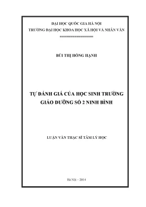 Luận văn thạc sĩ ussh tự đánh giá của học sinh trường giáo dưỡng số 2 ninh bình 8 chuyên ngành tâm lý học
