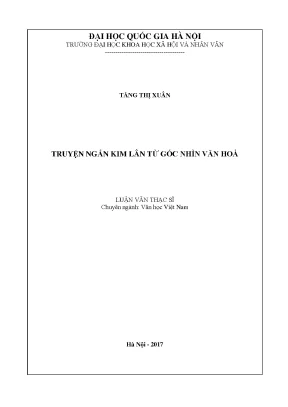 Luận văn thạc sĩ ussh truyện ngắn kim lân từ góc nhìn văn hoá