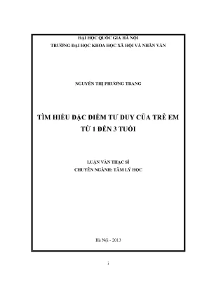 Luận văn thạc sĩ ussh tìm hiểu đặc điểm tư duy của trẻ em từ 1 đến 3 tuổi