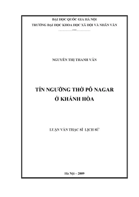 Luận văn thạc sĩ ussh tín ngưỡng thờ pô nagar ở khánh hòa
