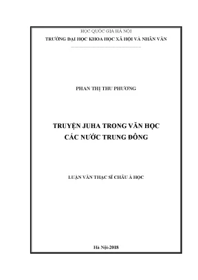 Luận văn thạc sĩ ussh truyện juha trong văn học các nước trung đông