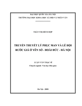 Luận văn thạc sĩ ussh truyền thuyết lý phục man và lễ hội rước giá ở yên sở hoài đức hà nội