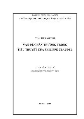 Luận văn thạc sĩ ussh vẫn đề chấn thương trong tiểu thuyết của philippe claudel luận văn ths văn học 60 22 01 45
