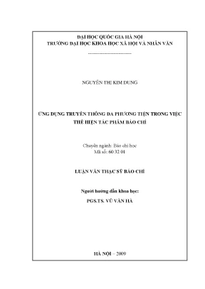 Luận văn thạc sĩ ussh ứng dụng truyền thông đa phương tiện trong việc thể hiện tác phẩm báo chí