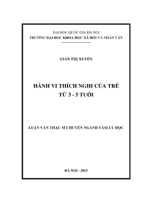 Luận văn thạc sĩ ussh hành vi thích nghi của trẻ từ 3 5 tuổi