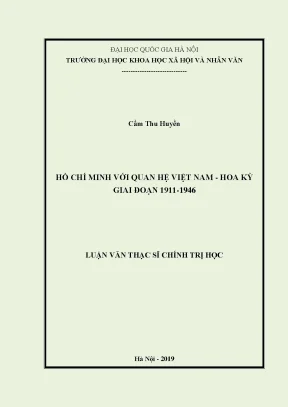 Luận văn thạc sĩ ussh hồ chí minh với quan hệ việt nam hoa kỳ giai đoạn 1911 1946
