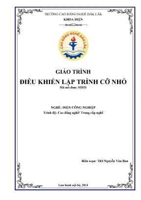 Giáo trình điều khiển lập trình cỡ nhỏ phần 1 trường cao đẳng nghề đắk lắk