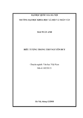 Luận văn thạc sĩ ussh biểu tượng trong thơ nguyễn duy
