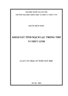Luận văn thạc sĩ ussh khảo sát tính mạch lạc trong thơ vi thùy linh 60 22 01002