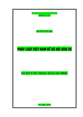 Luận văn thạc sĩ ussh pháp luật việt nam về xã hội dân sự