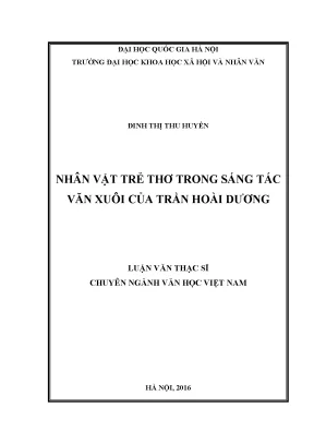 Luận văn thạc sĩ ussh nhân vật trẻ thơ trong sáng tác văn xuôi của trần hoài dương