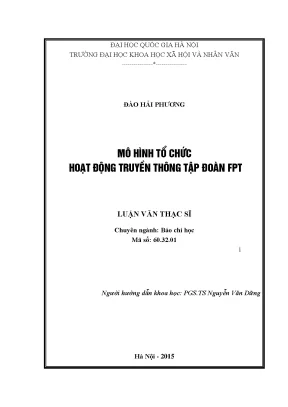 Luận văn thạc sĩ ussh mô hình tổ chức hoạt động truyền thông tập đoàn fpt
