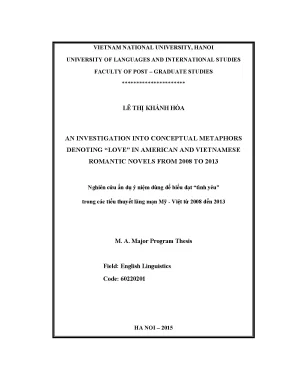 Luận văn thạc sĩ vnu ulis an investigation into conceptual metaphors denoting love in american and vietnamese romantic novels from 2008 to 2013 m a thesis linguistics