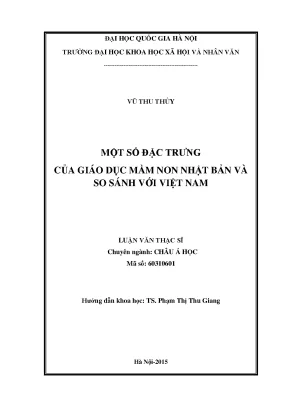 Luận văn thạc sĩ ussh một số đặc trưng của giáo dục mần non nhật bản và so sánh với việt nam