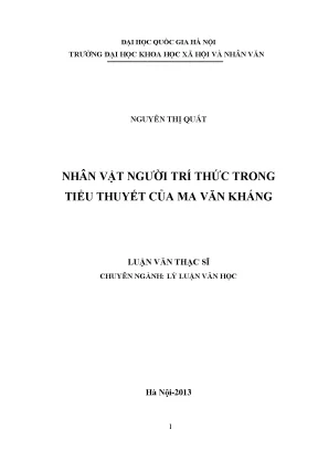 Luận văn thạc sĩ ussh nhân vật người trí thức trong tiểu thuyết của ma văn kháng