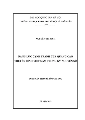 Luận văn thạc sĩ ussh năng lực cạnh tranh của quảng cáo truyền hình việt nam trong kỷ nguyên số