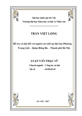 Luận văn thạc sĩ ussh hỗ trợ xã hội đối với người cao tuổi tại địa bàn phường trung liệt quận đống đa thành phố hà nội