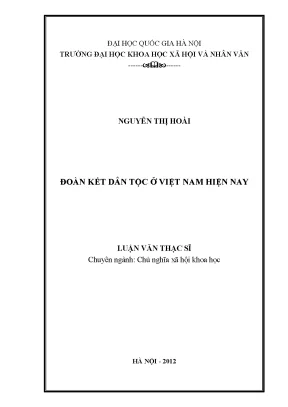 Luận văn thạc sĩ ussh đoàn kết dân tộc việt nam hiện nay