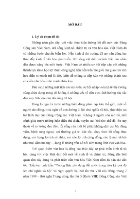 Luận văn thạc sĩ ussh lãnh đạo của đảng bộ hà tây về xây dựng và phát triển văn hóa trong giai đoạn 1991 2006