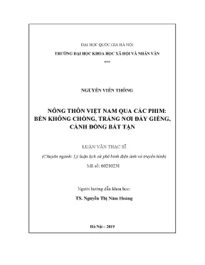 Luận văn thạc sĩ ussh nông thôn việt nam qua các phim bến không chồng trăng nơi đáy giếng cánh đồng bất tận