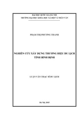 Luận văn thạc sĩ ussh nghiên cứu xây dựng thương hiệu du lịch tỉnh bình định