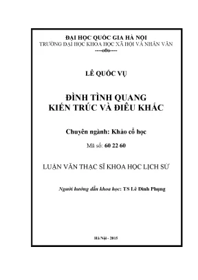 Luận văn thạc sĩ ussh đình tình quang kiến trúc và điêu khắc