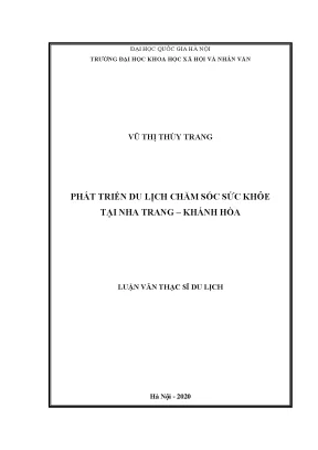 Luận văn thạc sĩ ussh phát triển du lịch chăm sóc sức khỏe tại nha trang khánh hòa