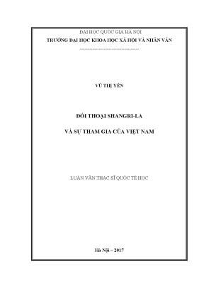 Luận văn thạc sĩ ussh đối thoại shangri la và sự tham gia của việt nam