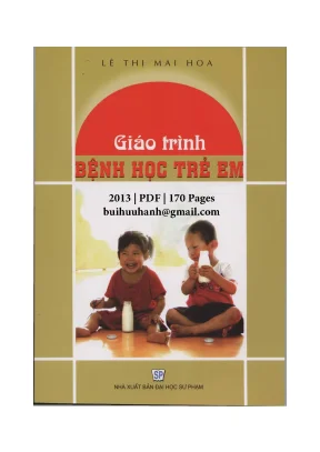 Giáo trình bệnh học trẻ em in lần thứ năm phần 1