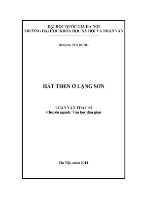 Luận văn thạc sĩ ussh hát then ở lạng sơn